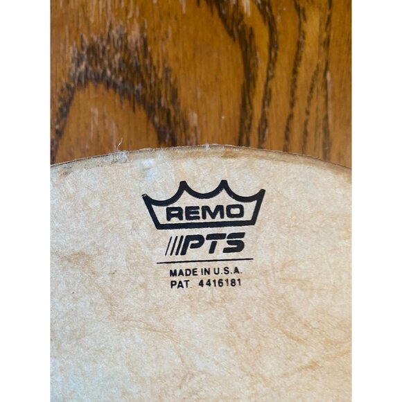 Vintage Remo PTS Drumhead 12" Made In USA With Wooden Frame - Picture 4 of 6